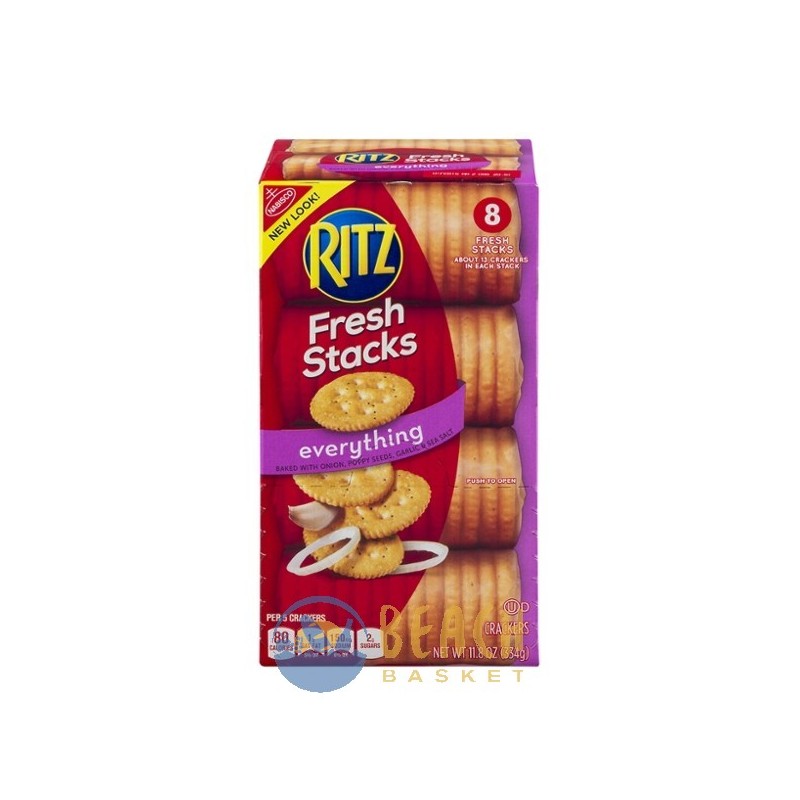 Nabisco Ritz Crackers Everything Fresh Stacks 8 CT Beach Basket Belize