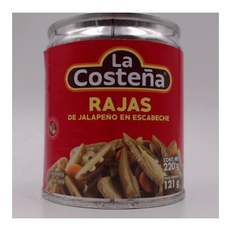 L.C JALAPENOS RAJAS 220g