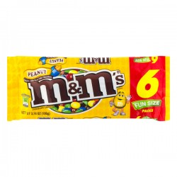 m ms peanut chocolate candies fun size 6 pk beach basket belize fun size m m