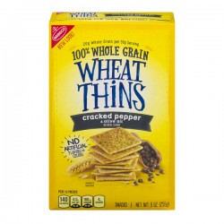 Wheat Thins 100% Whole Grain Snacks Cracked Pepper & Olive Oil